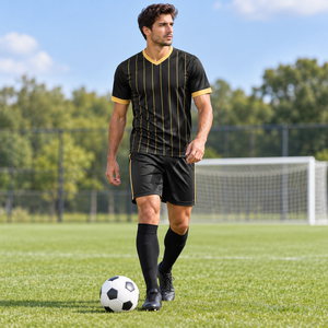 Custom Football Team Uniform ODM Soccer Jersey and Shorts with Private <b>Label</b> Team Logo <b>Names</b> Numbers and Colours for Bulk Orders - Product Image 5
