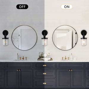 Lámpara de Pared Industrial Moderna de 1 Luz para Interiores, Pantalla de Vidrio Transparente, Portalámparas E26, Bombilla No Incluida, No se Puede Enviar al Extranjero - Product Image 4