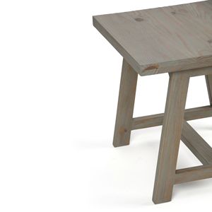 Tavolino da salotto grigio anticato effetto Sawhorse per arredamento soggiorno - Product Image 4