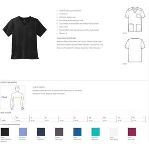 Camisas de Trabajo Unisex WW5068 para Hombre con Cuello en V y Bolsillo, Logotipos y Textos Bordados, Uniformes de Hospital Multicolores - Product Image 1