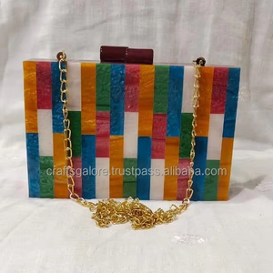 Bolsos de mano de mujer brillantes para bodas y eventos especiales bolsos de mensajero de embrague hechos a mano para mujer - Product Image 3