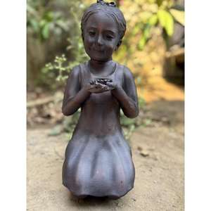 Estatua de Bronce de Niña Hecha a Mano, Tamaño Real, Figura Decorativa para Jardín, Suministros de Decoración para Eventos, Venta al Por Mayor - Product Image 2