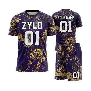 ชุดยูนิฟอร์มฟุตบอลแบบพรีเมียม 7 คนต่อทีม เสื้อเจอร์ซีย์ผ้าโพลีเอสเตอร์ยืดหยุ่น ระบายอากาศได้ดี แห้งเร็ว แบบสั่งทำพิเศษ - Product Image 1