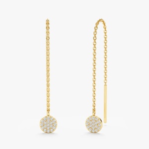 ต่างหูมอสซาไนต์หรูหราสำหรับผู้หญิง ทองคำแท้ 14k ความใส E/VVS 0.2 กะรัต ของขวัญแต่งงานสำหรับเธอ เครื่องประดับสำหรับงานปาร์ตี้ ทำด้วยมือ - Product Image 5