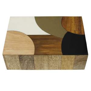 Handmade Wooden Inlay Jewelry <b>Box</b> with Modern Luxury Design for Living Room Storage - Product Image 3
