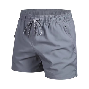 2026 Custom OEM Mens Quick Dry Swim Shorts Elastic Waist Drawstring Lightweight Beach Running Shorts With Zipper Pocket - Product Image 5