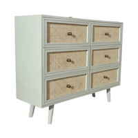 Buffet et armoire de rangement modulaires multifonctionnels en bois massif de mangue, gain de place, design moderne, facile à nettoyer, RRB02