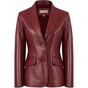 Women’s Elegant Genuine <b>Leather</b> Long <b>Coat</b> High Quality Full Length Classic Winter Fashion Outerwear Tailored Jacket Custom Style - Product Image 1