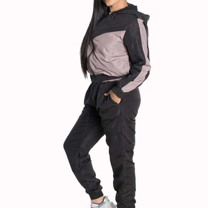 <b>Women's</b> Sports <b>Windbreaker</b> 2 Piece Set Custom Color 100%Nylon Best Quality OEM Sports <b>Windbreaker</b> Tracksuits Set for <b>Women</b> - Product Image 3