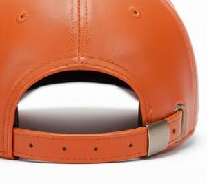 Premium Genuine Cowhide Leather Baseball Cap – Adjustable Curved Brim Casual <b>Hat</b> - Product Image 5