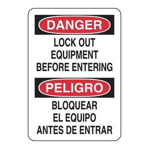 Signalisation bilingue de verrouillage de sécurité pour interrupteurs électriques, pour la sécurité industrielle - Product Image 1