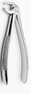 Forceps d'extraction dentaire pédiatrique, petite taille, bec étroit, poignée texturée pour molaires inférieures, acier inoxydable - Product Image 4