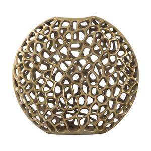 Moderno Florero de Metal Plateado Martillado |   Urna Alta y Cónica de Aluminio para Mesa, Accesorios de Decoración para el Hogar de Lujo y Contenedor para Exhibición Floral - Product Image 4