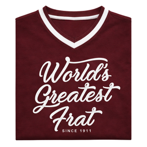 T-shirt Kappa Alpha Psi Worlds Greatest Frat Script Tee Krimson, vêtements de fraternité grecque avec graphisme audacieux, confort et style de qualité supérieure - Product Image 6