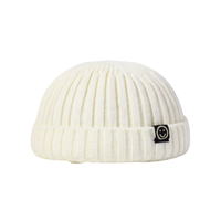 Bonnet court en tricot polyester/coton personnalisable OEM avec patch Docker – Tendance, pour adultes, cyclisme, unisexe, style décontracté