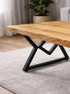 Table basse de style antique haut de gamme en noyer et noir mat, en bois et pierre, pour salon et salle à manger - Product Image 5