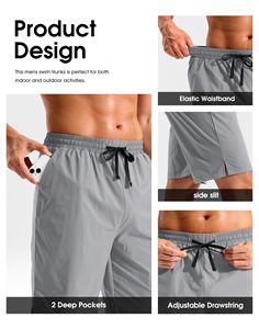 Premium Custom <b>Mens</b> Board Shorts Quick Dry Breathable Swim <b>Trunks</b> with Elastic Drawstring Waist for Beach Surfing Swimming Sport - Product Image 4