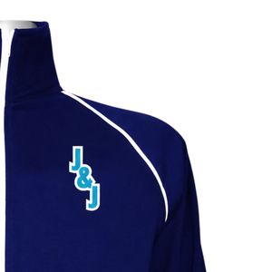Jack & Jill Mens Logo Letter <b>Track</b> <b>Jacket</b> Navy Blue Athletic Zip Up Casual Sportswear Premium Event Apparel Bulk Supply - Product Image 5
