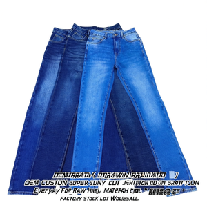 OEM Custom Breathable Casual Super Skinny Boot Cut Washed Mid Woven <b>Denim</b> Cotton <b>Stretch</b> Everyday Hem Autumn Simple Factory - Product Image 3