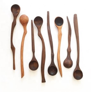 Conjunto de utensilios de madera de Acacia de buena calidad, bambú ecológico, OEM, cucharas de madera para decoración de cocina, novedad - Product Image 1