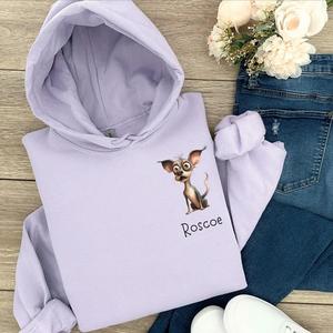 เสื้อฮู้ดครอป, เสื้อฮู้ดคนรักสุนัข, เสื้อฮู้ดคุณแม่สุนัข, เสื้อฮู้ดครอปผู้หญิง, เสื้อฮู้ดชื่อสัตว์เลี้ยง, เสื้อฮู้ดลายสุนัขตลกๆ - Product Image 3