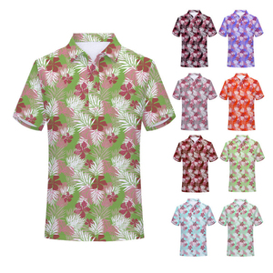 Camicia hawaiana estiva da uomo a maniche corte, stampa sublimatica vintage, 100% poliestere cotone, camicie da spiaggia da uomo - Product Image 1