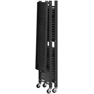 Scaffale Pieghevole a 3 Ripiani 28L X 13P X 36A Pollici, 5 Ruote, Scaffalatura in Metallo, Nessun Montaggio Richiesto, Organizzatore - Product Image 6
