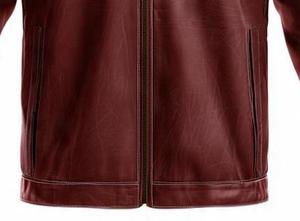 High Quality Men's PU Leather <b>Jacket</b> Stand Collar <b>Zipper</b> Closure - Product Image 3