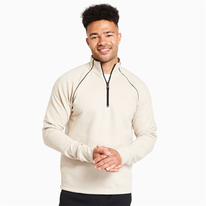Sweat-shirts légers pour hommes à demi-zip, dotés d'un tissu respirant, d'une structure confortable, de coutures durables et d'un fermeture éclair fluide. - Product Image 1