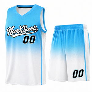 Maillot de basketball personnalisé NoorXSports sans manches, col en V, impression sublimée, 100 % polyester mesh, unisexe adulte, anti-transpiration - Product Image 4