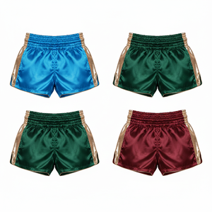 Pantalones Cortos Profesionales de Muay Thai con Diseño Elegante para Luchadores, Gimnasios, Muay Thai, Tela de Lona de Primera Calidad, Largo hasta la Rodilla, Secado Rápido - Product Image 1