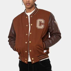 Street Wear Customization Logo Print Newest Design Breathable Fabric Men Winter Wear Varsity Jacket Top Product Bomber Jackets - Product Image 1