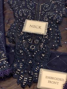 Vestido de boda bordado de gasa, estilo indio, paquistaní, Kameez Salwar, con trabajo manual pesado, colección de lujo, superventas, 2023 - Product Image 3