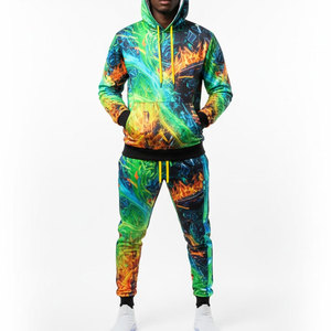 Survêtement d'hiver moderne pour hommes avec sublimation, coupe régulière, sweats à capuche légers, grandes tailles, matière durable, couleur unie - Product Image 1