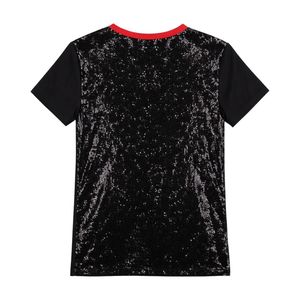 Maglietta Nera con Paillettes Delta Sigma Theta per Donne, Vestibilità Comoda, Tessuto Premium, Abbigliamento Casual per Confraternite Greche - Product Image 5