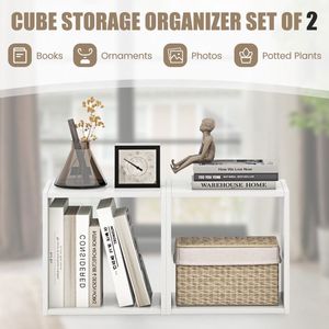 Juego de 2 Organizadores de Almacenamiento en Forma de Cubo, Librerías para Sala de Estar, Dormitorio, Estudio - Product Image 6