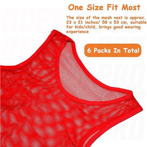 Pinnies Soccer Pennies Breathable Scrimmage Vests Lightweight Team Practice Jerseys for Soccer Basketball <b>Training</b> Quick Dry - Product Image 4