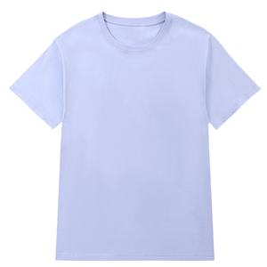 OEM personalizado logotipo diseño pesado 220g Color sólido de manga corta de los hombres Camiseta de algodón puro verano pareja ropa teñida - Product Image 1