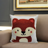 Housse de coussin moderne tuftée, brodée à la main, en coton de luxe, fabriquée en Inde, avec volants personnalisables et motifs de dessins animés, lavable, pour la maison