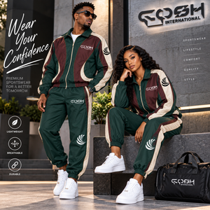Conjunto Deportivo Unisex Ligero de Nailon Cortavientos, con Bloques de Color, Cierre de Cremallera, Estilo Deportivo, Manga Larga - Product Image 5