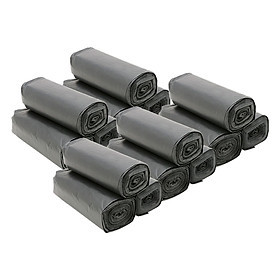Black Moisture Proof Garbage Bags Roll with Zipper Top Flat <b>Pocket</b> Trash Bags Household Disposable LDPE Heat Seal - Product Image 2