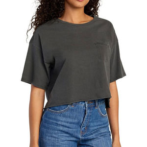 Camisetas Cortas de Verano para Mujer al por Mayor, 100% Algodón, Transpirables, de Secado Rápido, Ecológicas, para Gimnasio y Deporte - Product Image 1