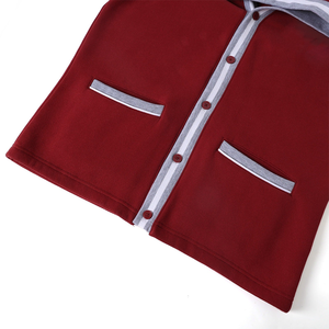 Custom Texas Southern Fleece <b>Cardigan</b> <b>Men</b> V Neck Full Sleeve Chenille Letter Pattern Knit Sweater Autumn Regular Fit Bulk Order - Product Image 4