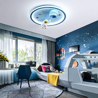 Plafonnier pour chambre d'enfant astronaute créatif Spaceman-Design lampe à suspension moderne plafonnier à LED à intensité variable pour chambre d'enfant
