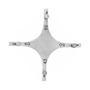Positionneur d'orthodontie dentaire de type étoile Boone pour brackets métalliques, avec jauge Boone CE par Grip Surgical - Product Image 6