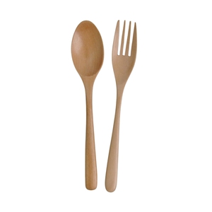 Ensemble de couverts en bois naturel, cuillères à soupe à long manche fabriquées à la main, résistantes à la chaleur, ustensiles de cuisine en bois - Product Image 5