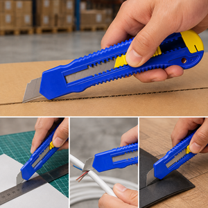 มีดคัตเตอร์แบบหักได้สำหรับงานหนัก |   มีดคัตเตอร์อเนกประสงค์แบบพับเก็บได้ - Product Image 2