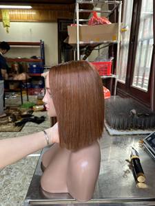 100% 12A Vietnamese Raw Unprocessed Virgin Hair Closure Transparent HD Bob Bone Straight Human Hair <b>Wigs</b> - Product Image 2