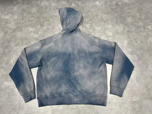 เสื้อฮู้ดฟลีซผู้ชายสไตล์วินเทจสำหรับฤดูหนาว ล้างสีแบบย้อมกรด ปักลายตามสั่ง ผ้าฝ้าย 100% สตรีทแวร์แบบดิสเทรส รับผลิตแบบ OEM ขายส่ง - Product Image 2