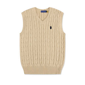 Chaleco de Punto sin Mangas con Cuello en V, 100% Algodón, Casual, para Mujer, Invierno - Product Image 2